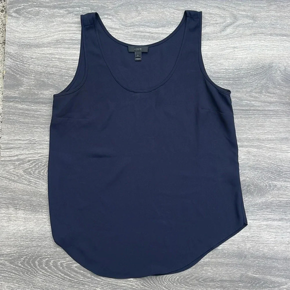 J. Crew Flowy Tank Top, navy - Picture 1 of 6